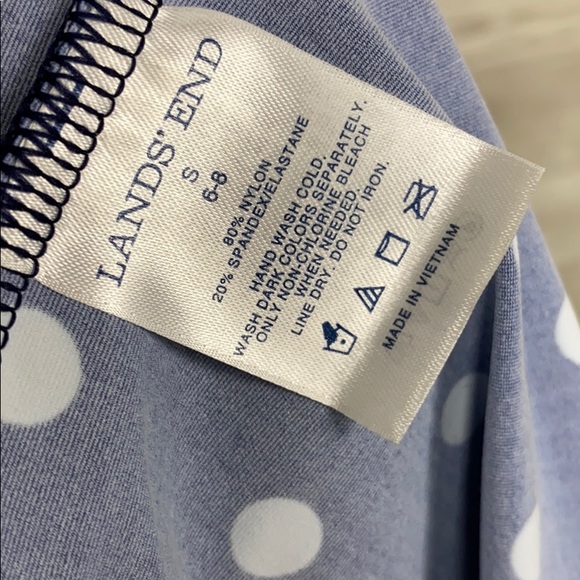 NWOT Land’s End Navy Polka Dot Cover Up Dress - Picture 7 of 7